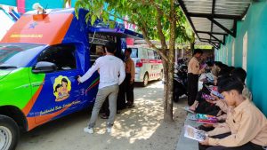 Perpustakaan Keliling Kembali Hadir di SMP IT Wahdatul Ummah